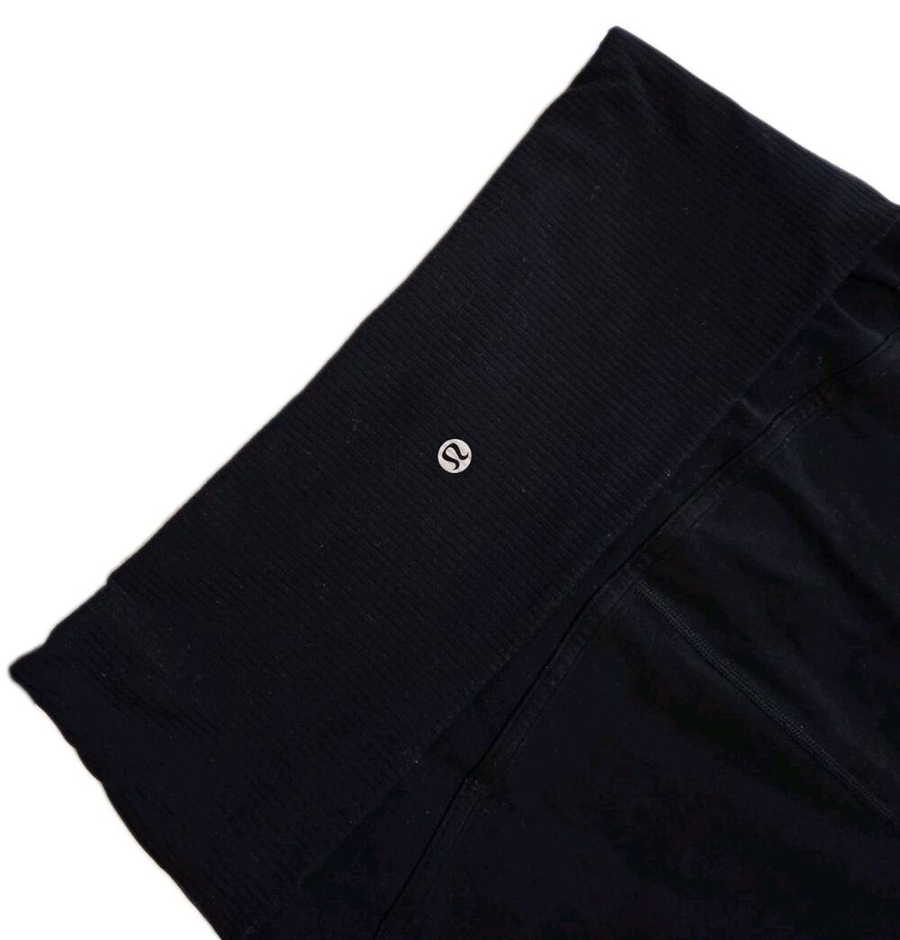 Lululemon Women's Align Super High-Rise Ribbed-Waist Black Jogger Pants SZ 6